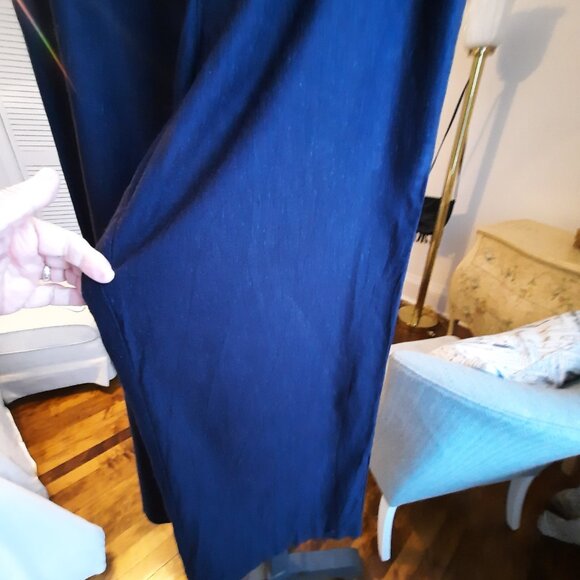 Haver and Blair (London) wide leg trousers, navy blue, classic look - Picture 3 of 8